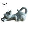 Small Cute Ornament for Workstation Stretching Kitten Figurine, Resin Cat Statue, Animal Ornament, Creative Crafts Room Compact Desktop Decoration