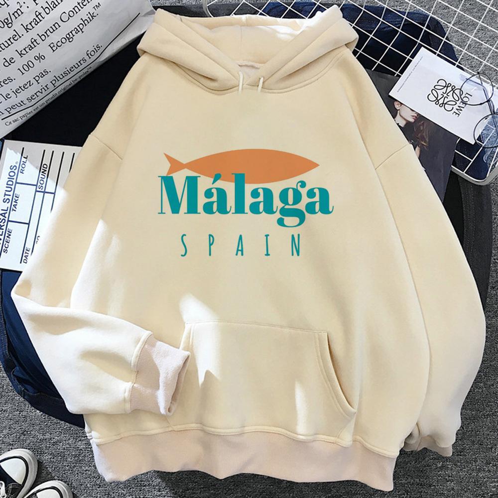 Malaga Hoodies Women Aesthetic Anime Winter  Tracksuit Hooded Shirt Women Vintage Sweater