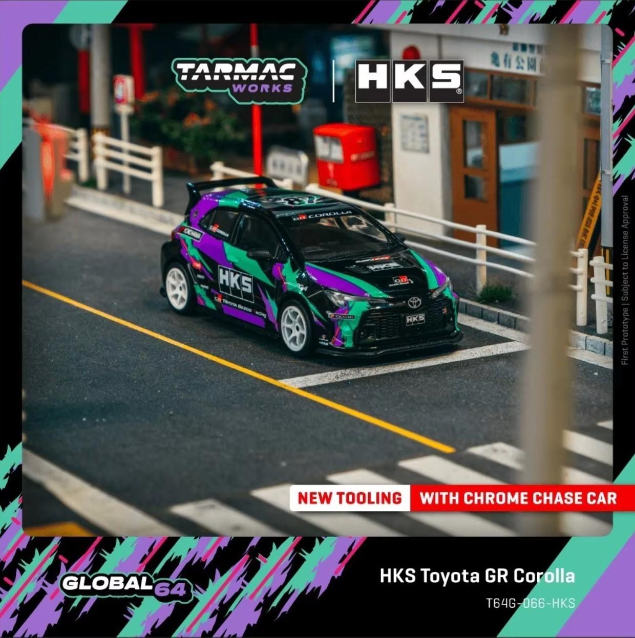

TW in Stock 1:64 HKS Toyota GR Corolla Diecast Car Model Collection Toys Tarmac Works