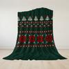 Tree Xmas Knit Flannel Blanket Warm Soft Halloween Christmas Couch Warm Cozy Decorative Decor Gift for All Season
