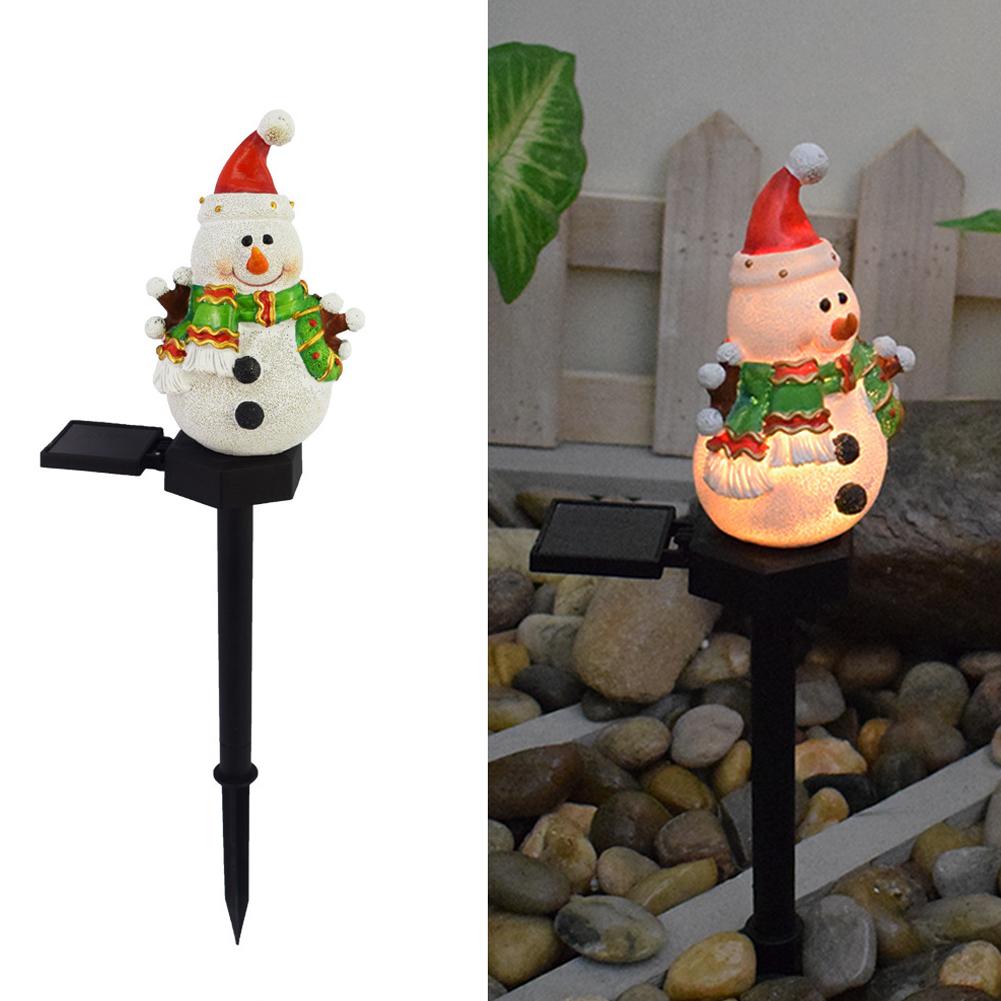 Landscape Lights Christmas Old Man Snowman Garden Courtyard Decoration Solar Lights Outdoor Resin Floor Insertion Landscape Ligh