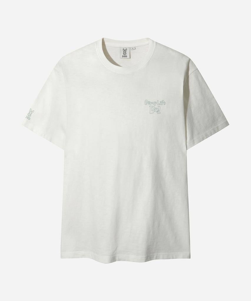 DOD Camp Life Short Sleeve T-Shirt (Off White 2)