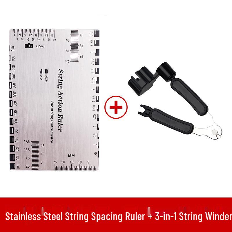 Set di righello per spaziatura corde di chitarra e strumento di regolazione