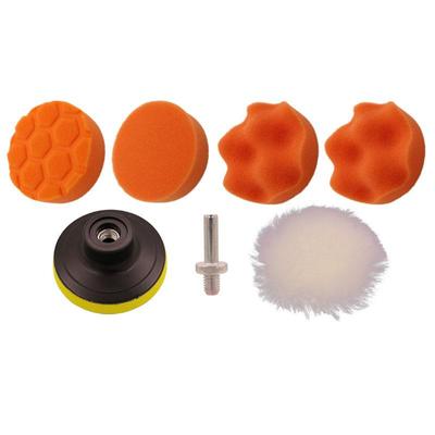 7 piezas/juego 3 pulgadas Auto Belleza Encerado Pulido Kit Almohadilla de Pulido Auto Coche Pulido Esponja Rueda Kit Con Adaptador de Taladro M10 Pulido