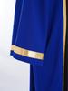 Halloween Cosplay Choir Gown for Kids Turn Down Collar Long Sleeve Front Zipper Metallic Color Block Trim Party Robe