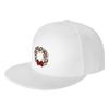 Fashion Christmas Wreath with Traditional Colors Flat Brim Sun Hat  Couples Going Out Hats For Unisex