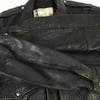 EXPRESSO Made in France Genuine Leather Flight Jacket Black Men’s ML Outerwear(USED)