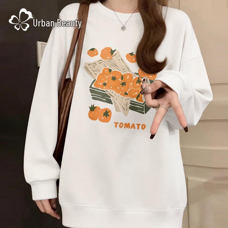 Dushi Liren Women s Loose Graphic Sweatshirt L