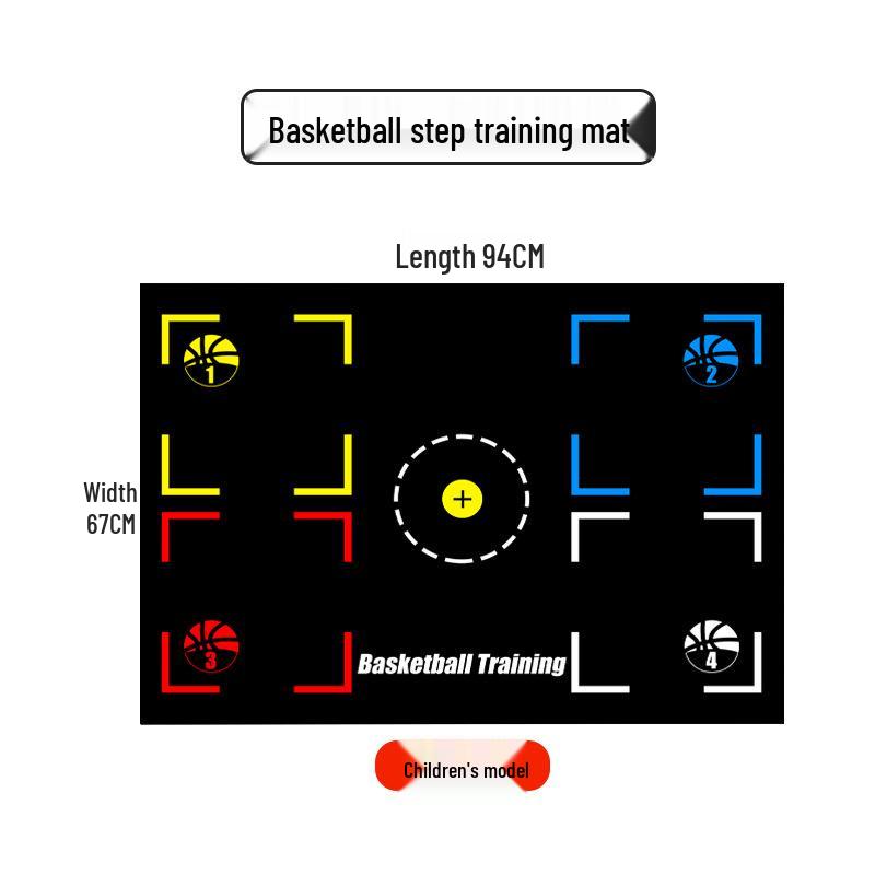 Covor de antrenament pentru baschet antiderapant, extra mare, gros, cu reducere a zgomotului – Rebound excelent și covor de cauciuc flexibil pentru joc de picioare