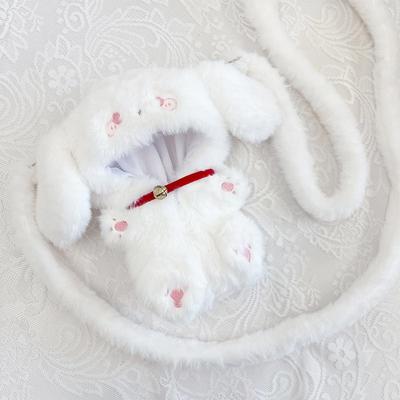 Costume d'animal en peluche moelleux avec bandoulière [pour 15cm] Blanc (lapin) Costume animal en peluche Animal en peluche g.triger Oshi Animal en peluche