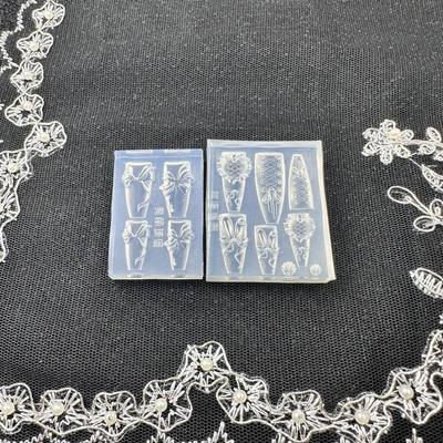Cream Punk Rabbit Ribbon Mold Falcon Peacock Love Birds 3D Acrylic Mold Nail Art Decorations Nails Diy Silicone Nails Mold