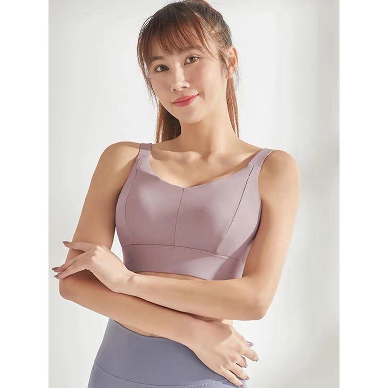 

High Strength Bubble Wrap One-Piece Sanding Quick-Drying Intimates Women s Yoga Beautiful Vest Running Training Fitness Sports Bra A purple S