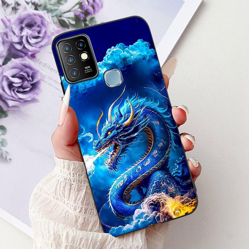 For Infinix Hot 10 Case Silicone Cute Cat Fashion Flowers Luxury Painted Back Cover For Inifnix Hot 10 Phone Case X682B X682C