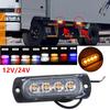 12V - 24V 4LED Car Warning Light Grill Breakdown Light Car Truck Trailer Beacon Lamp Side Light For Cars  Malfunction Light