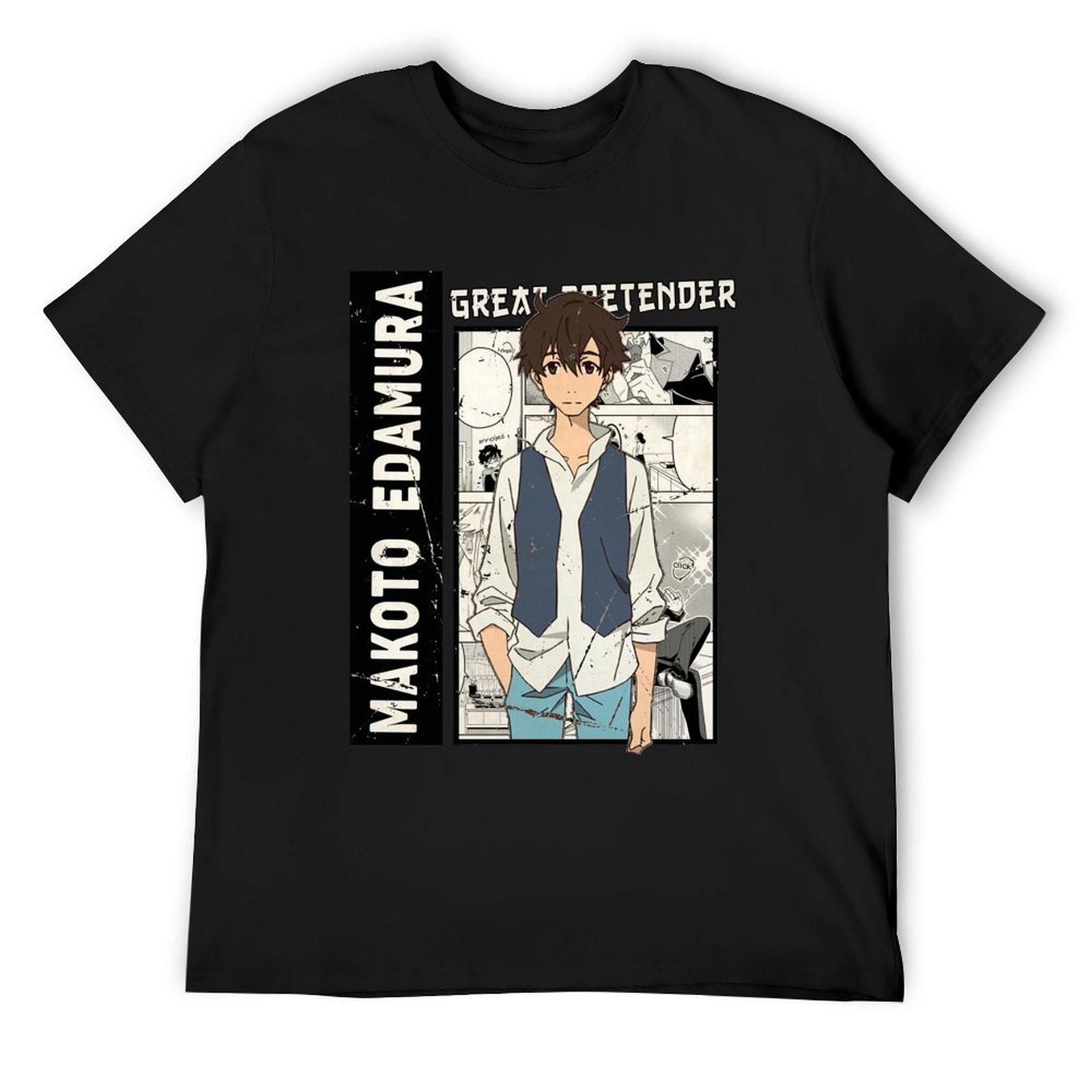 

Makoto Edamura, Great Pretender Anime T-Shirt Funny t-shirts hippie clothes custom t-shirts mens graphic t-shirts 4XL