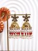 Bohemian Rhinestone Tassel Pearl Earrings - Retro Ethnic Bell-Shaped Design