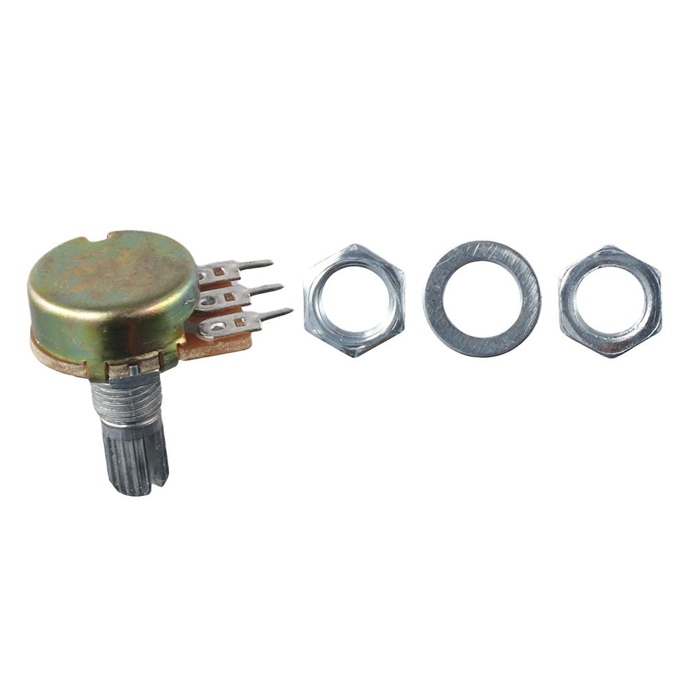 B500 500 Ohm 3 Terminals Single Linear Rotary Taper Potentiometer