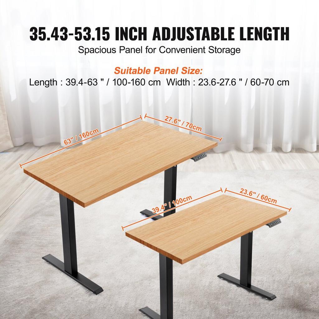 Electric Standing Desk Frame Adjustable 70-117 cm H Stand Workstation