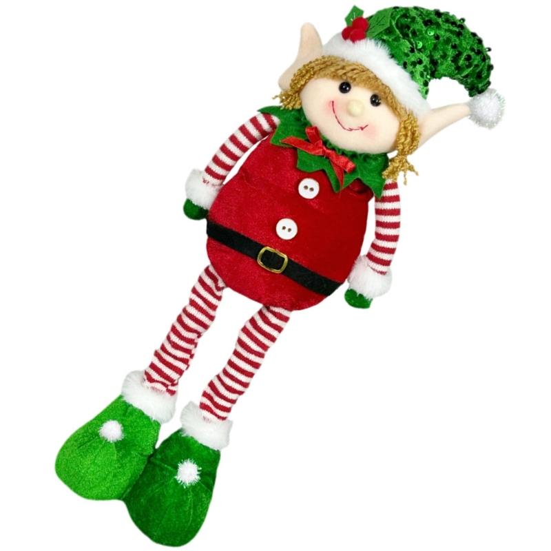  Expandable Plush Figure Doll Christmas Decoration Adjustable Height For Bedroom Classroom Holiday Party Decoration