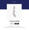 WOSTU Shiny Glass Slipper 925 Sterling Silver Heels Pink Heart Zircon Pendant Charm Fit Original Bracelet Jewelry