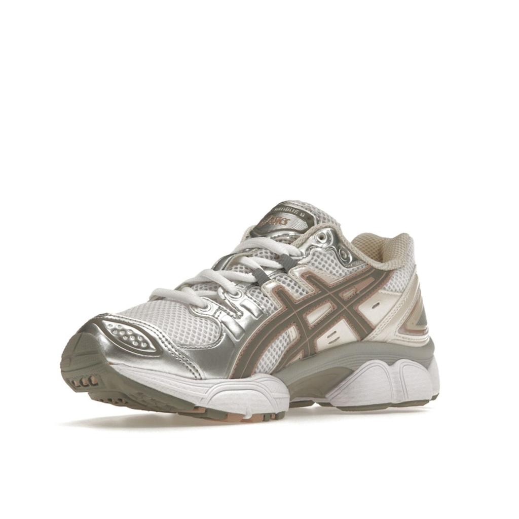 Asics Gel Nimbus 9 Weiß Haferflocke Damen Sneaker 1202A278-104