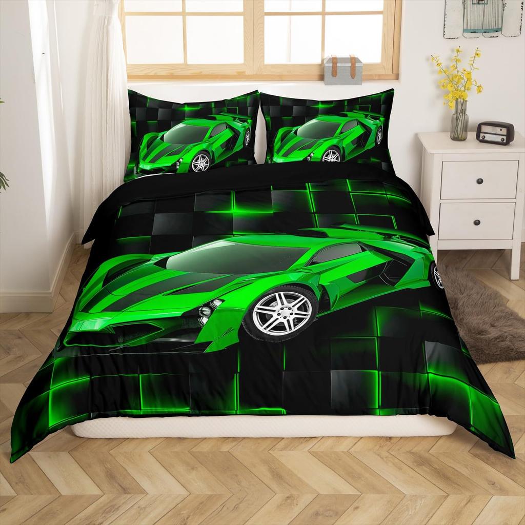 Dreiteiliges Sportwagen-Serie Daunenbettbezug-Set Bettbezug