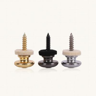 Non Slip Guitar Bass Strap Pins Tail Nail Lock Button Pegs Screw Flat