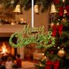 3D Lightweight Festive Green Glitter Detail Pendant PC Christmas Tree Snowflake Ornaments For Indoor Home Living Room Wall