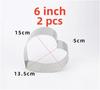 2 pcs set 4 5 6 7 8 9 10 12 14 inches 5cm Height 304 Stainless Steel Heart shape Mousse Ring Cake Mold Tiramisu DIY baking tool