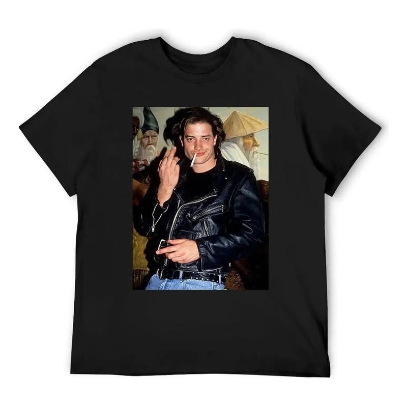 R U D E - Friendly Brendan Fraser Camiseta Anime Figu Person S разноцветный