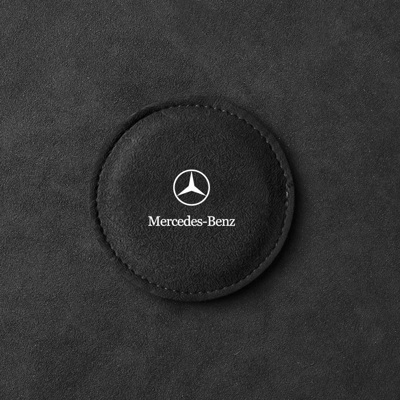 AABIF1 Car Water Cup Pad PU Slot Non-slip Coaster Mat Car Interior Goods Stickers For Mercedes-Benz C320 CL55 CL600 CL65 C240 C280 C320