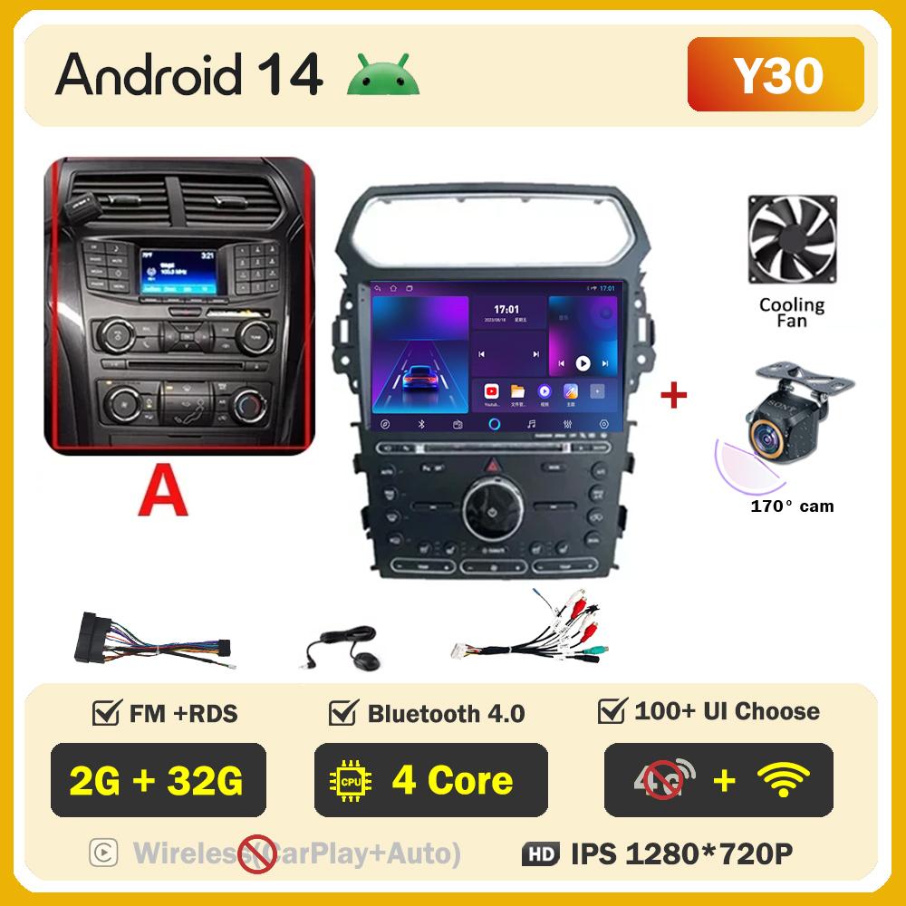 For Ford Explorer 5 2011 - 2019  Car Radio Player Car Carplay Screen Autoradio Mirror Link Car Intelligent Systems Touch Screen