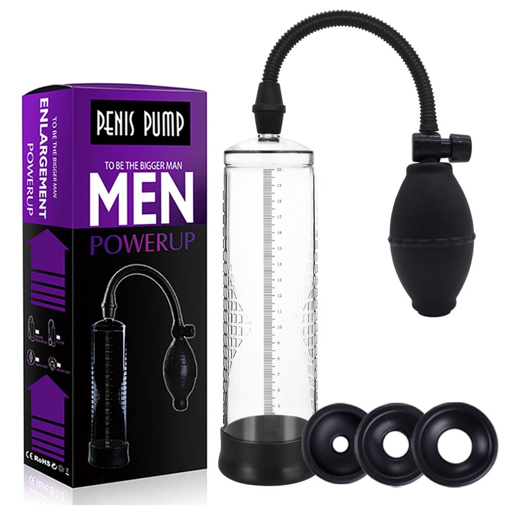 Efektivní pumpa na zvětšení penisu Vakuový prodlužovač penisu Muži Sex Toy Zvětšit délku Zvětšit Muž Vlak Erotický Dospělý Sexy produkt