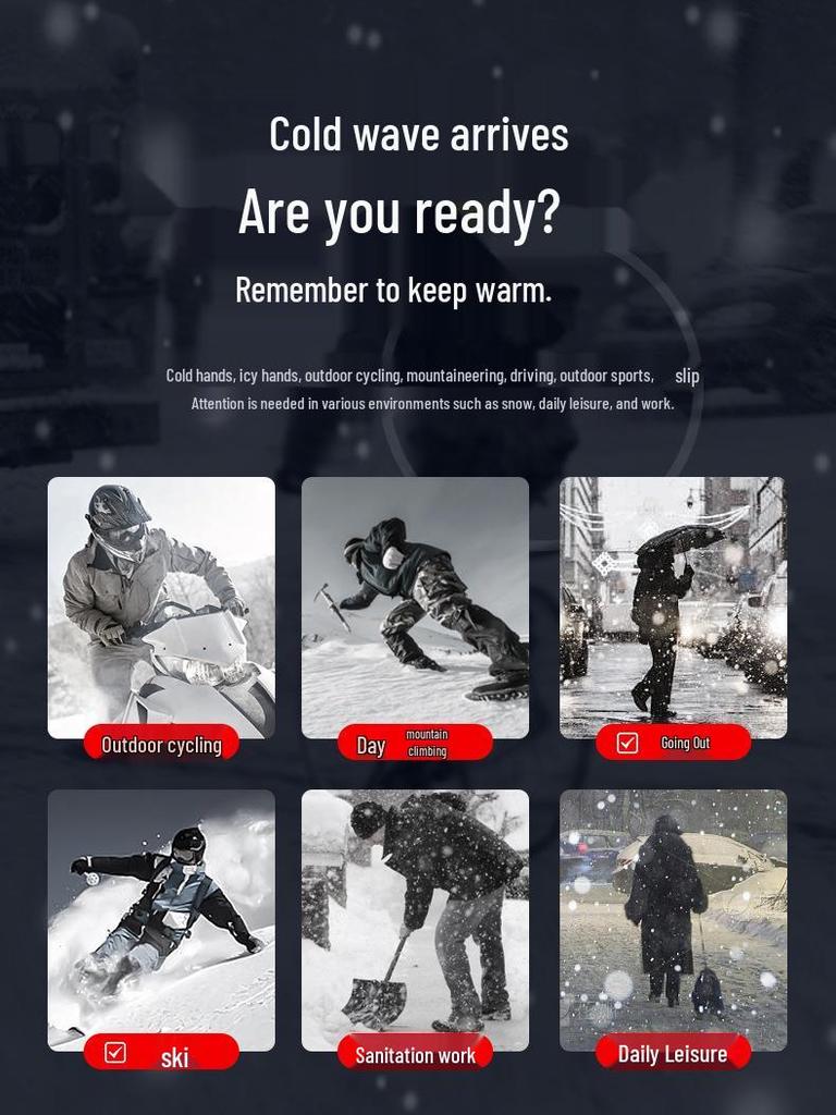 Waterproof Heated Ski & Riding Gloves: Windproof, Thickened for Cold Protection