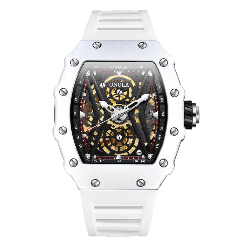 Fashionable Sports Fully Automatic Mechanical Watch Men's Silicone Band Waterproof Watch