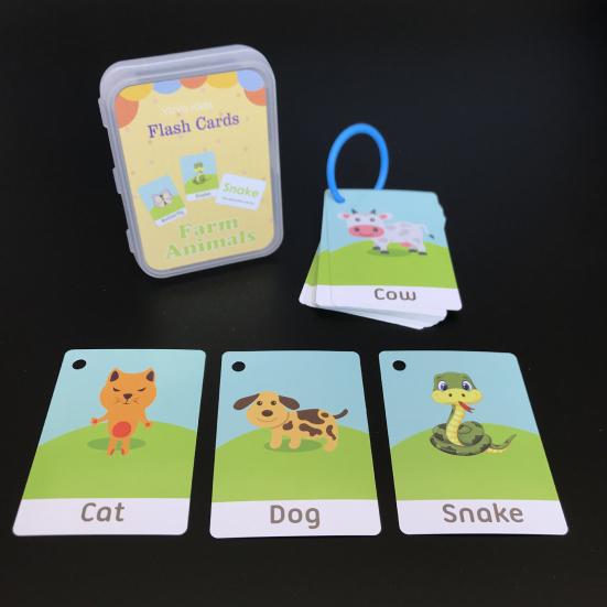 27Pcs/20Pcs/30Pcs Baby Flash Card Thickened Eye Protection Improve Logic Early Learning Flash Card Animal Number Alphabet Card Kit for Newborn