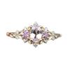 1Pc Stylish, Simple and Fresh Inlaid Synthetic Zircon Ring, Fashionable Personalized Ring