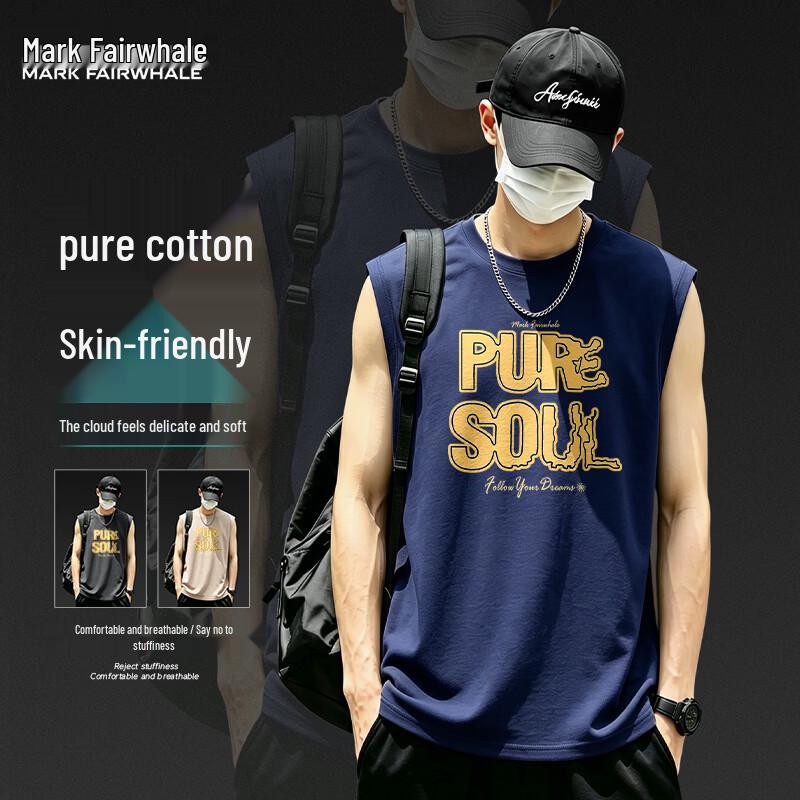 Mark Fairwhale Men's Pure Cotton Sleeveless T-Shirt
