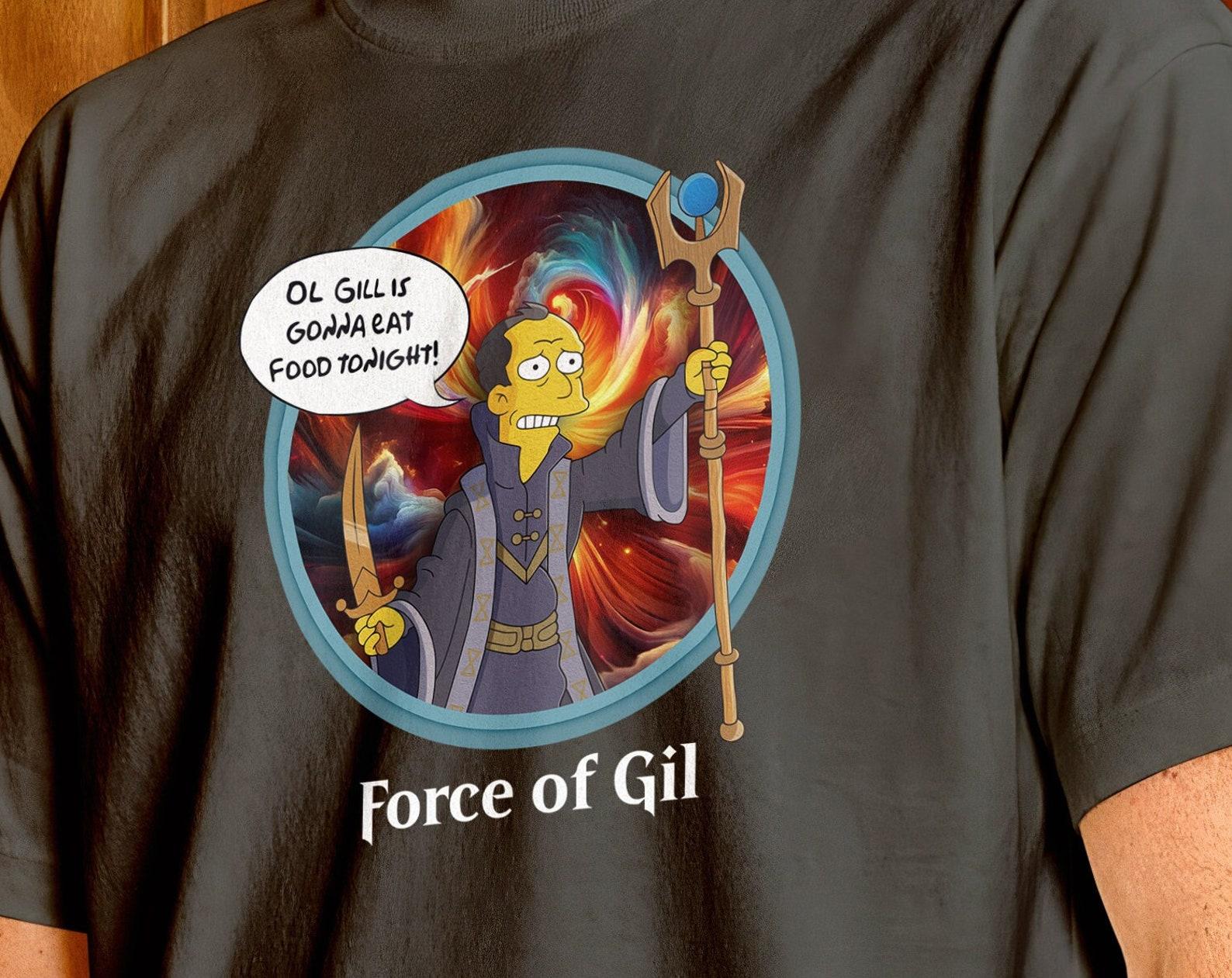 Force of Gil T-Shirt | Funny Magic the Gathering, Simpsons Mashup 4XL