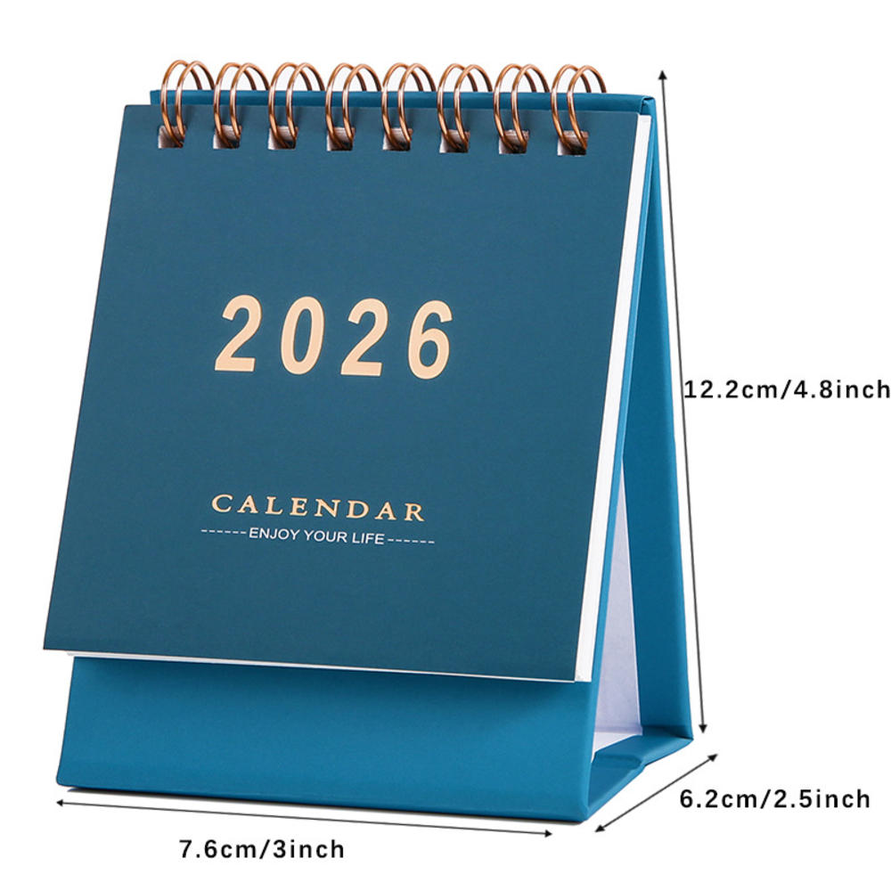 Thicken Mini Pink Desk Calendar 2026 2026 Simple Ins Tabletop Calendar Flip Monthly Notepad Schedule Planner Calendar Office Use