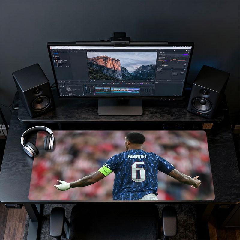 Gabriel Magalhaes Mouse Pad, Large Gaming Desk Mat, Non-slip XXL Mousepad for Laptop & Tablet, Mini PC Playmat with Stitched Edges