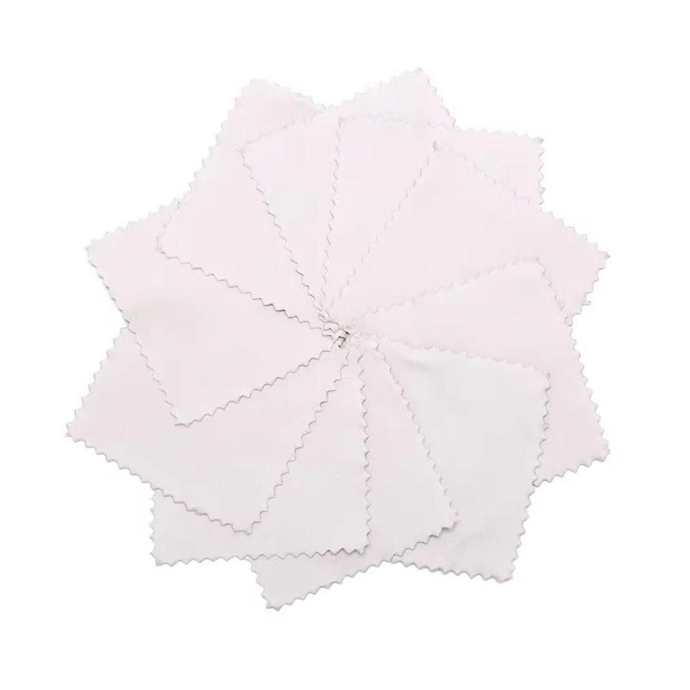 50Pcs Soft Fabric Jewelry Cleaning Cloth Reusable Cleaning Polishing Cloth  Anti-Tarnish Tool