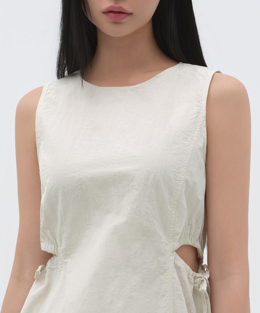Musinsa Standard Woman Women'S Nylon Cutout Long Dress [Cream]