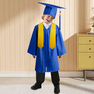 3 יחידות/סט מדים לבוגרי גן ילדים עם כובע עם ציצית וצעיף צווארון V