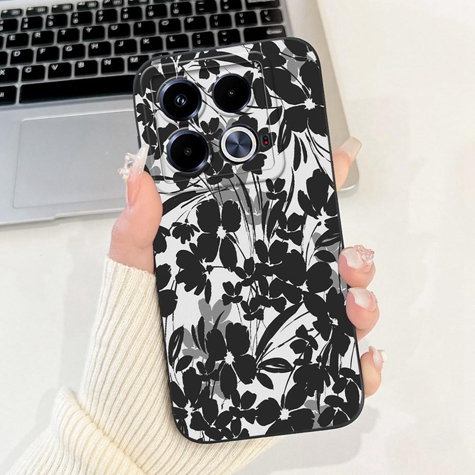 Beautiful Floral Phone Case For Infinix Note 40 4G / Note40 Pro / Note 40 Pro+ (40 Pro Plus) Soft Silicone Cover Bumpers