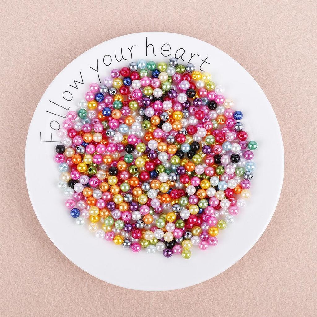 ABS Perforated Pearl-Like Beads for DIY Earrings, Bracelets, Ancient Style Hairpins