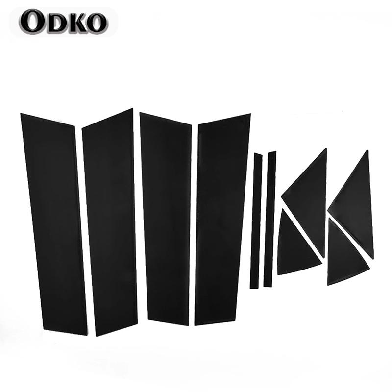 10 Pcs Car Pillar Posts Door Window Trim Decal Cover for Mazda 3 Axela 2014 2015 2016 2017 2018 Accessories Exterior Parts