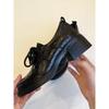 Retro Round-toe Lace-up Shoes, Versatile Commuting Shoes with Thick Heels, Women's Single Shoes
