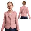 Girls School Uniform Blazer Lapel Long Sleeve Button Down Suit Jacket Front Pockets Formal Wear Academic Clothing