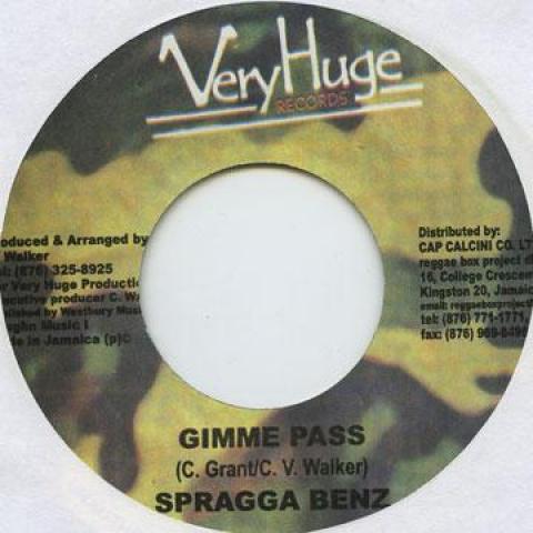 7inch Record SPRAGGA BENZ / HUNTA - Gimme Pass / Anyweh Very Huge 2004 Jamaica Reggae, Ska & Dub